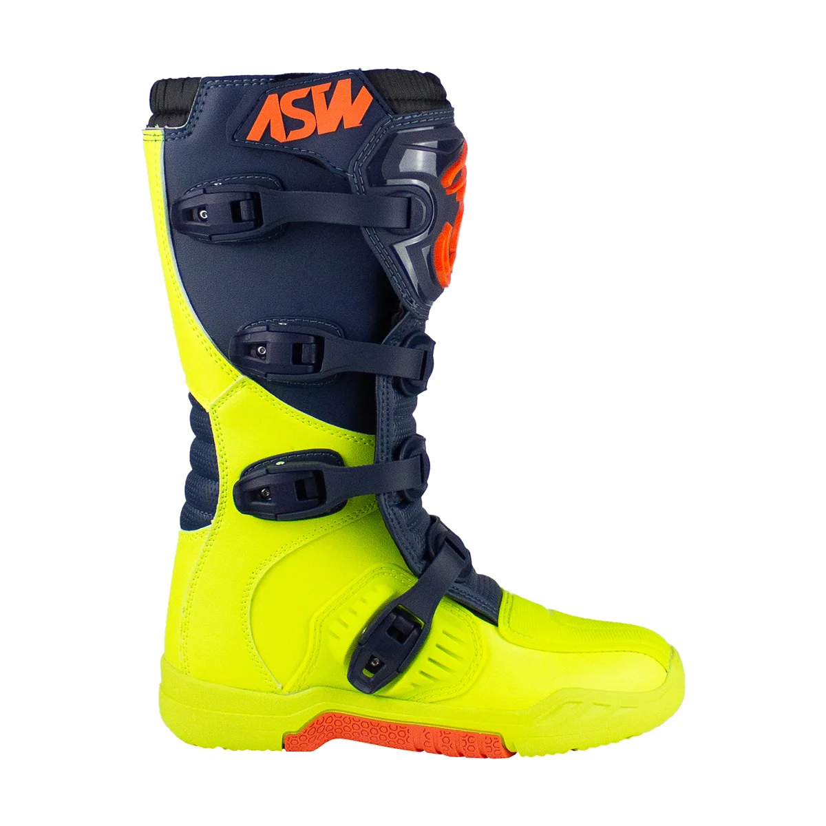 Bota ASW Image Enduro Amarelo Fluor/Marinho/Laranja - Spinelli